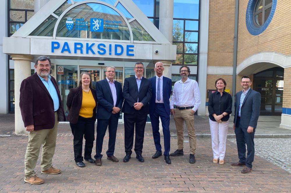 From left to right Cllrs Mercer, Fletcher, Baynham, Boffey, Milne, Raby, Blackburn and Olson