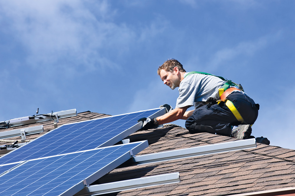 Warmer Homes - solar panels image