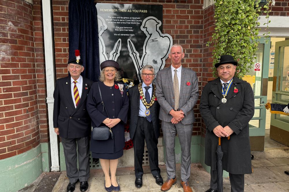 Remembrance at Horsham station