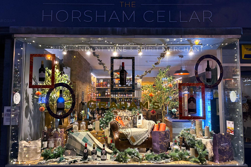 The Horsham Cellar window display
