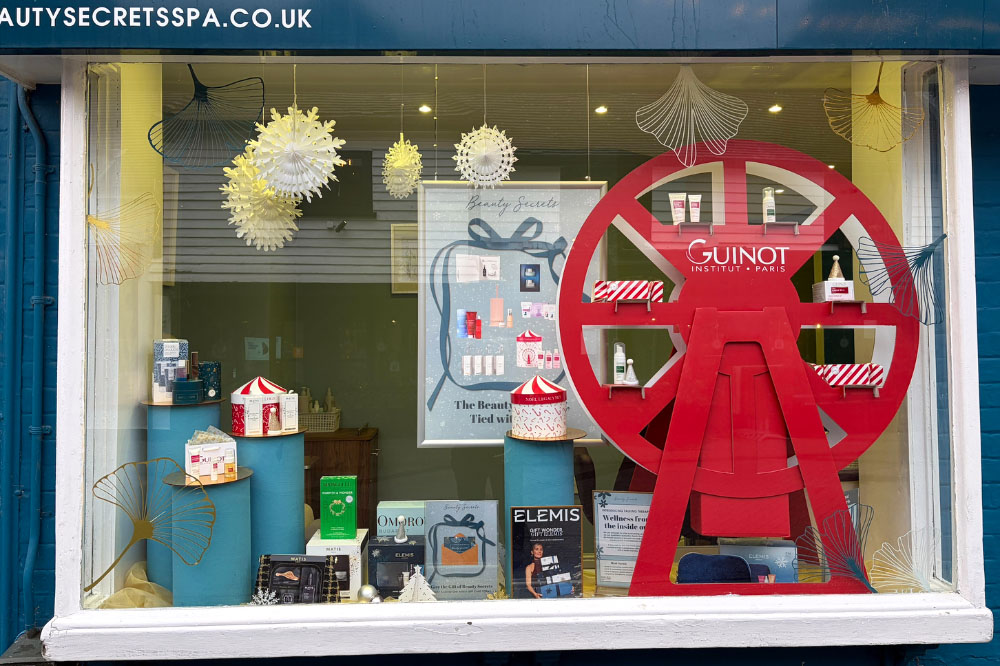 Beauty Secrets window display