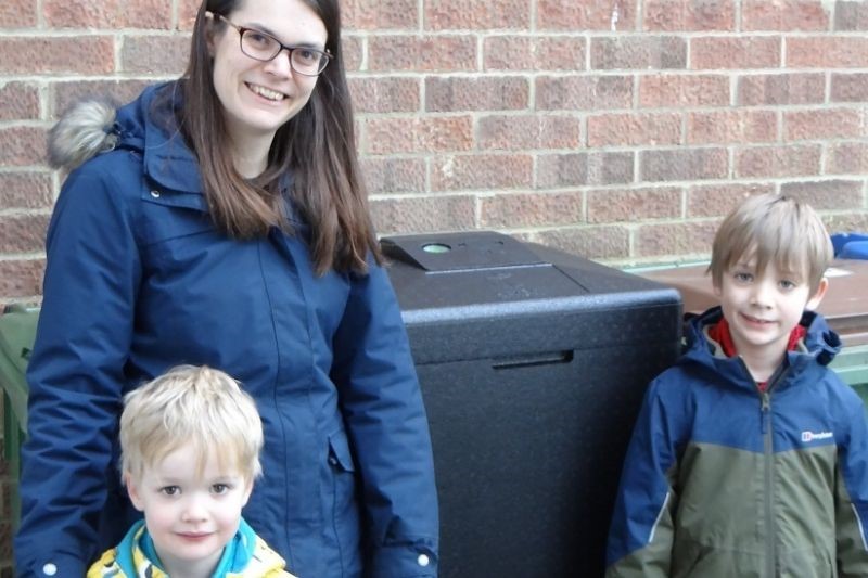 The Hall family with their Hot Bin
