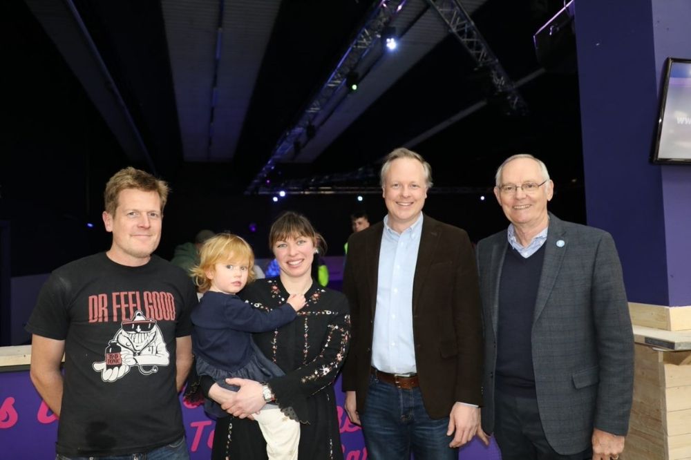 Cabinet Member for Horsham Town Cllr Christian Mitchell; Leader of Horsham District Council and Cabinet Member for the Local Economy Cllr Jonathan Chowen with REC Room’s owners Nick and Rebecca McDowell