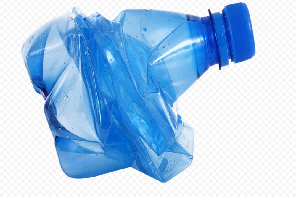 crushed pastic bottle image