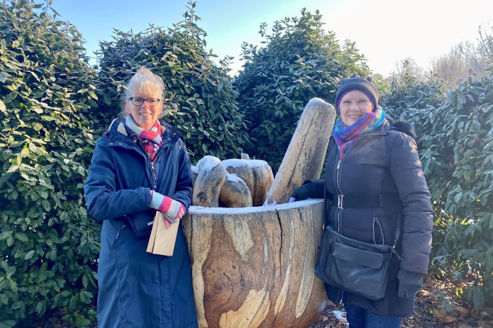 Steph and Hazel in the Human Nature Garden