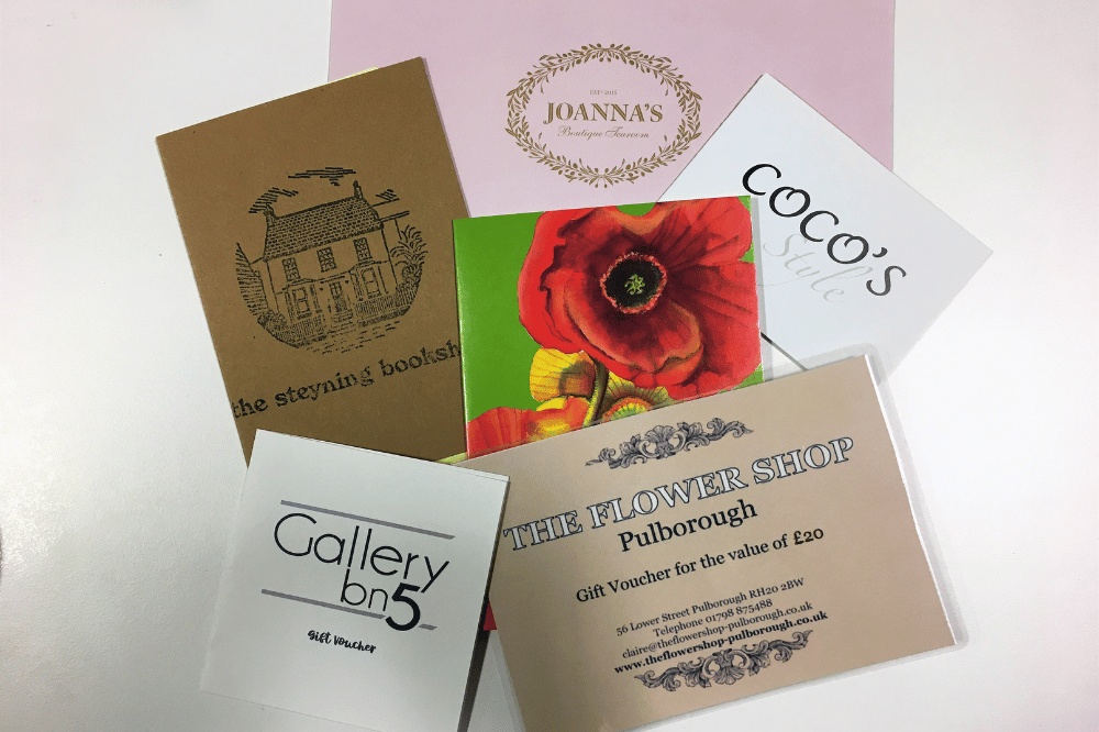 Horsham District Mystery Trails prize draw vouchers