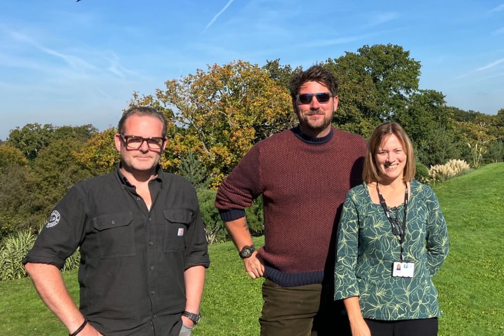 Architec-tural Plants Head of Marketing Jason Gifford with Owner and Man-aging Di-rector Guy Watts and the Council's Business Charter Group's Julie Cavallo.