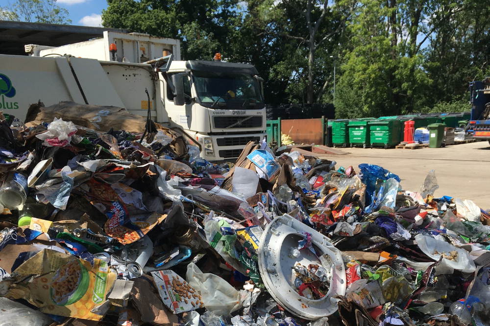 Recycling sent to landfill due to vehicle fire