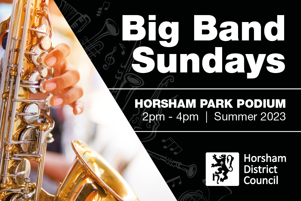 Big Band Sundays: Horsham Park Podium, 2-4pm Summer 2023