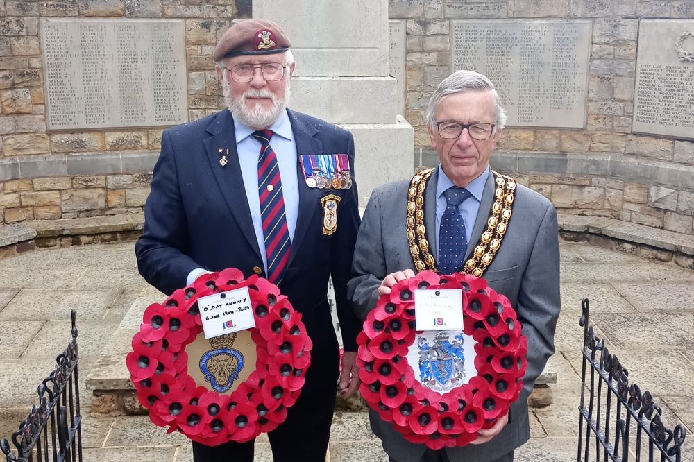 Horsham District Council Chairman Cllr Tony Bevis and Horsham Royal British Legion Treasurer Crawford Butler